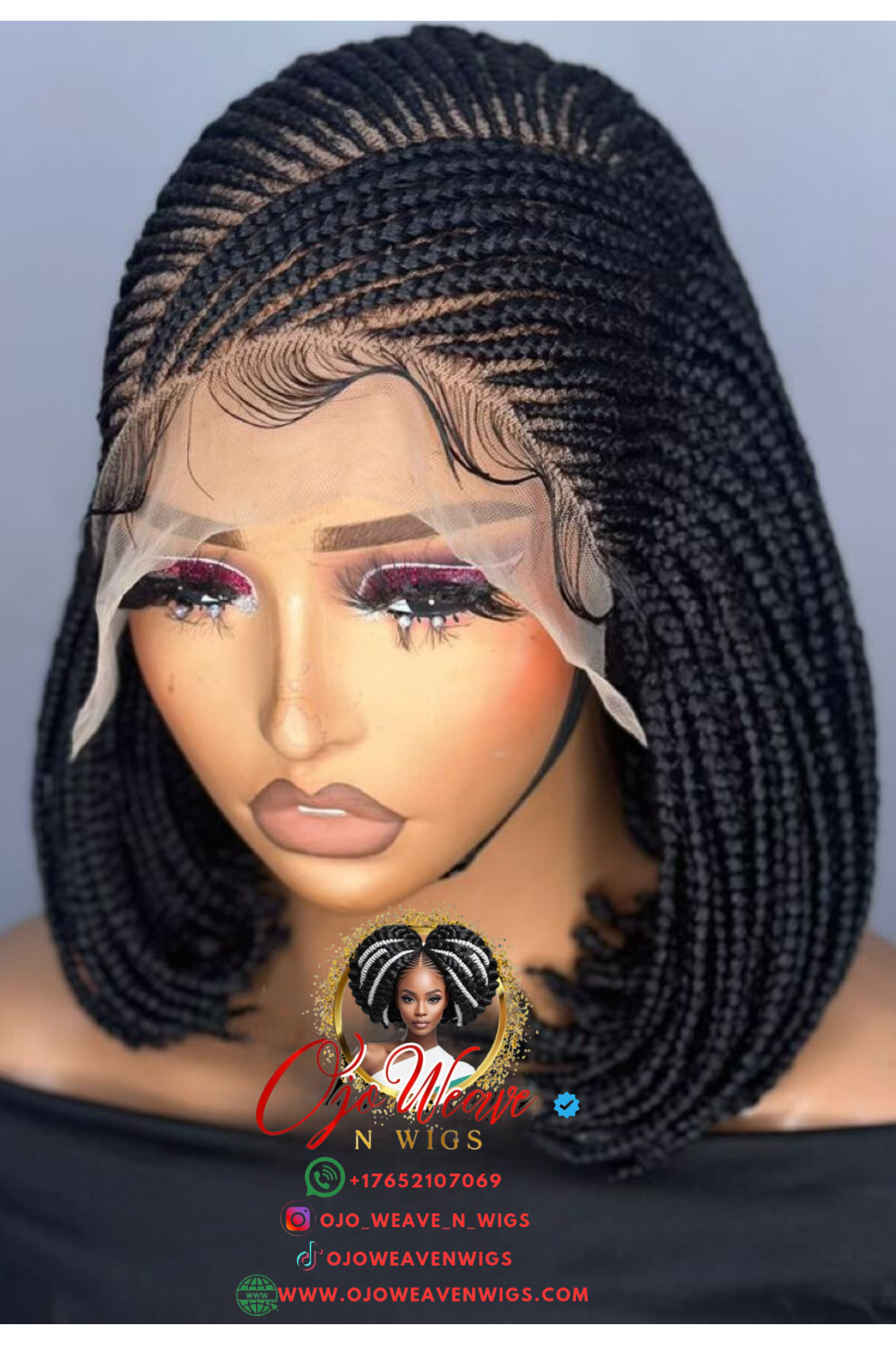 Rose Unit 13x6 Braided Wig Made to Order