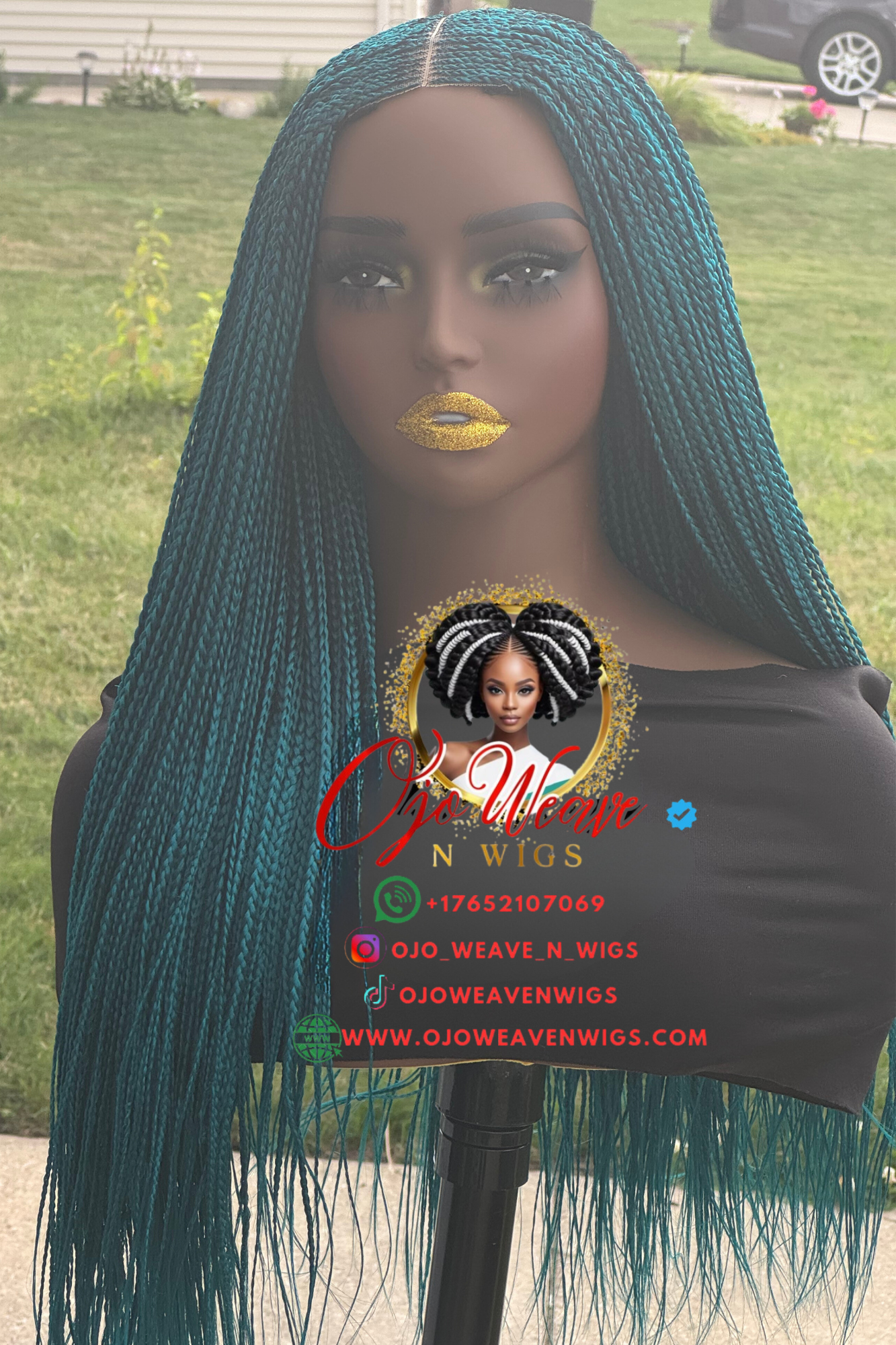 Bianca Green Glueless Closure Wig