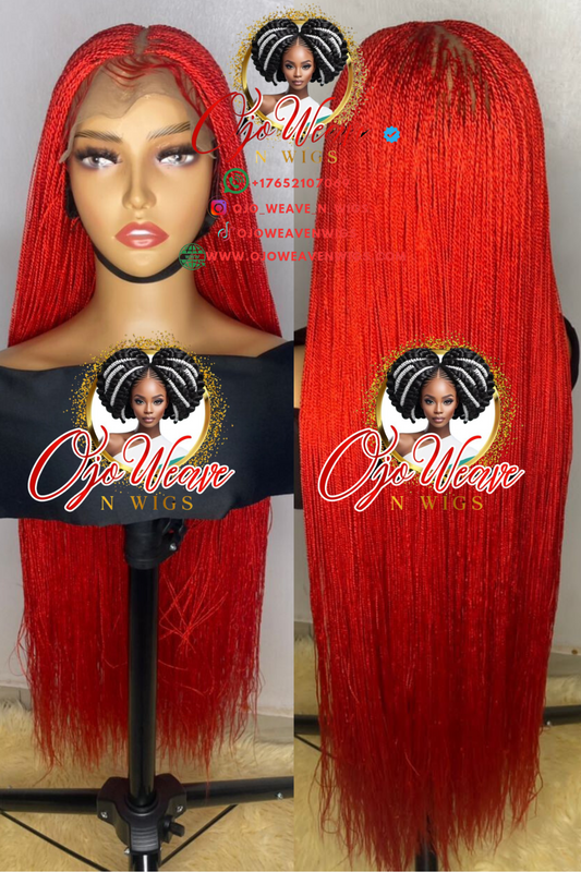 Madi Unit Wig with Red Color Ready to Ship