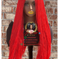 Esther Red 28 inches Micro Braided Wig Ready to Ship