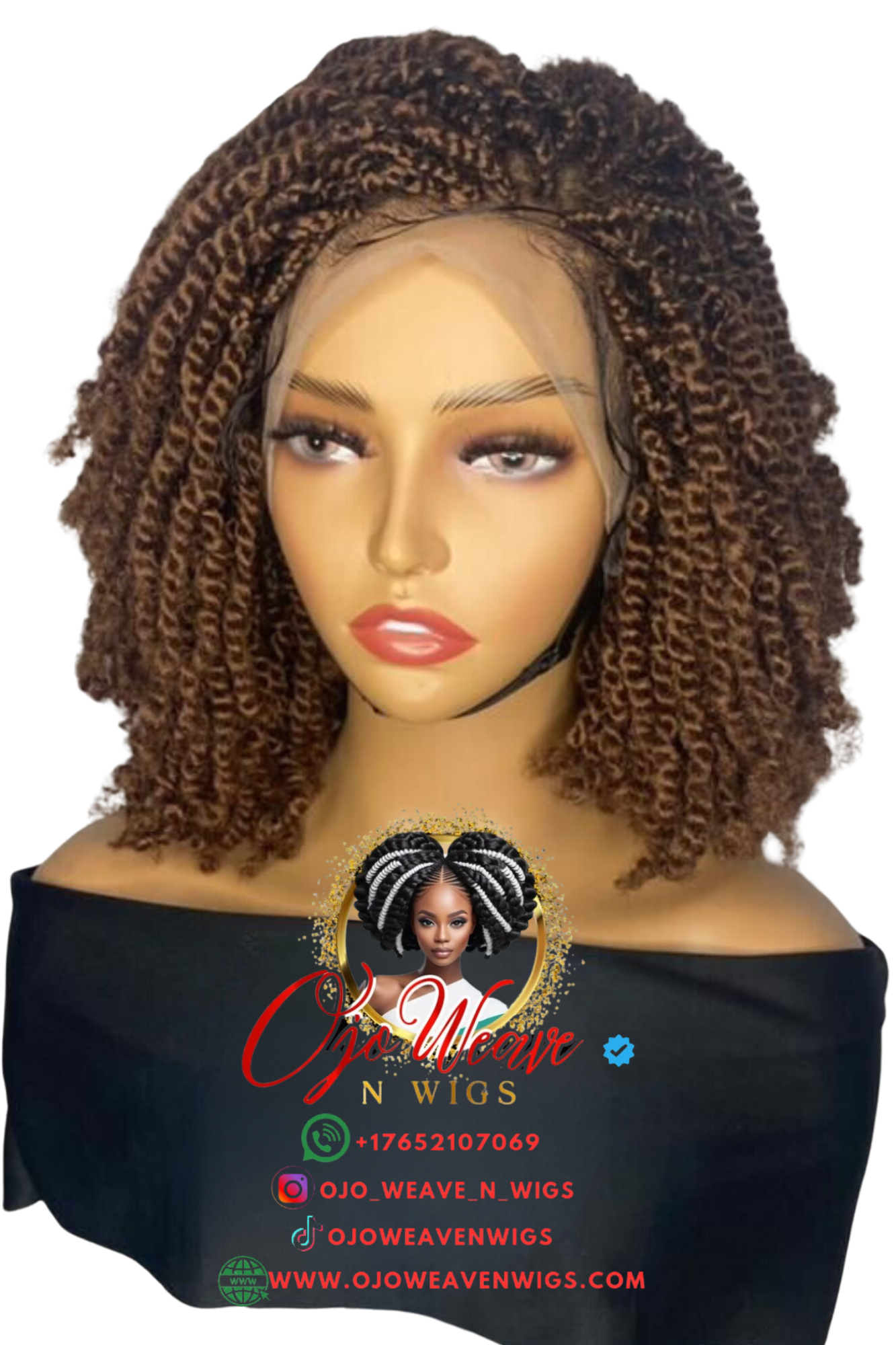 Kinky Twist Braided Wig Made to Order