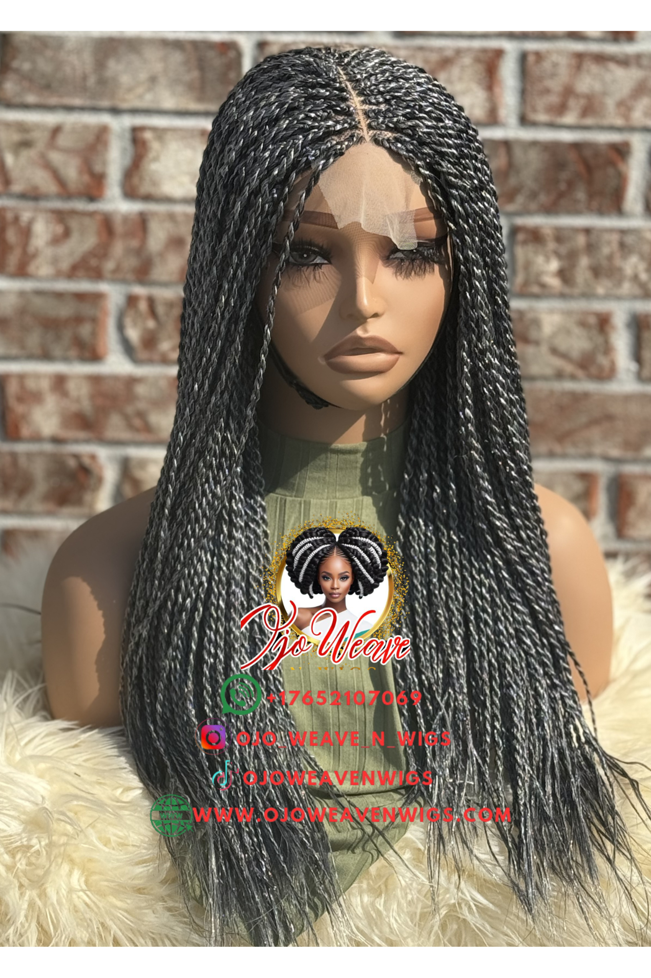 Grace Closure Senegalese Twist Wig Unit Made to Order