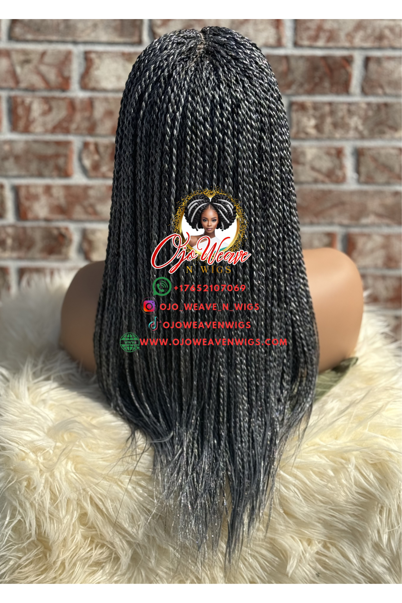 Grace Closure Senegalese Twist Wig Unit Made to Order