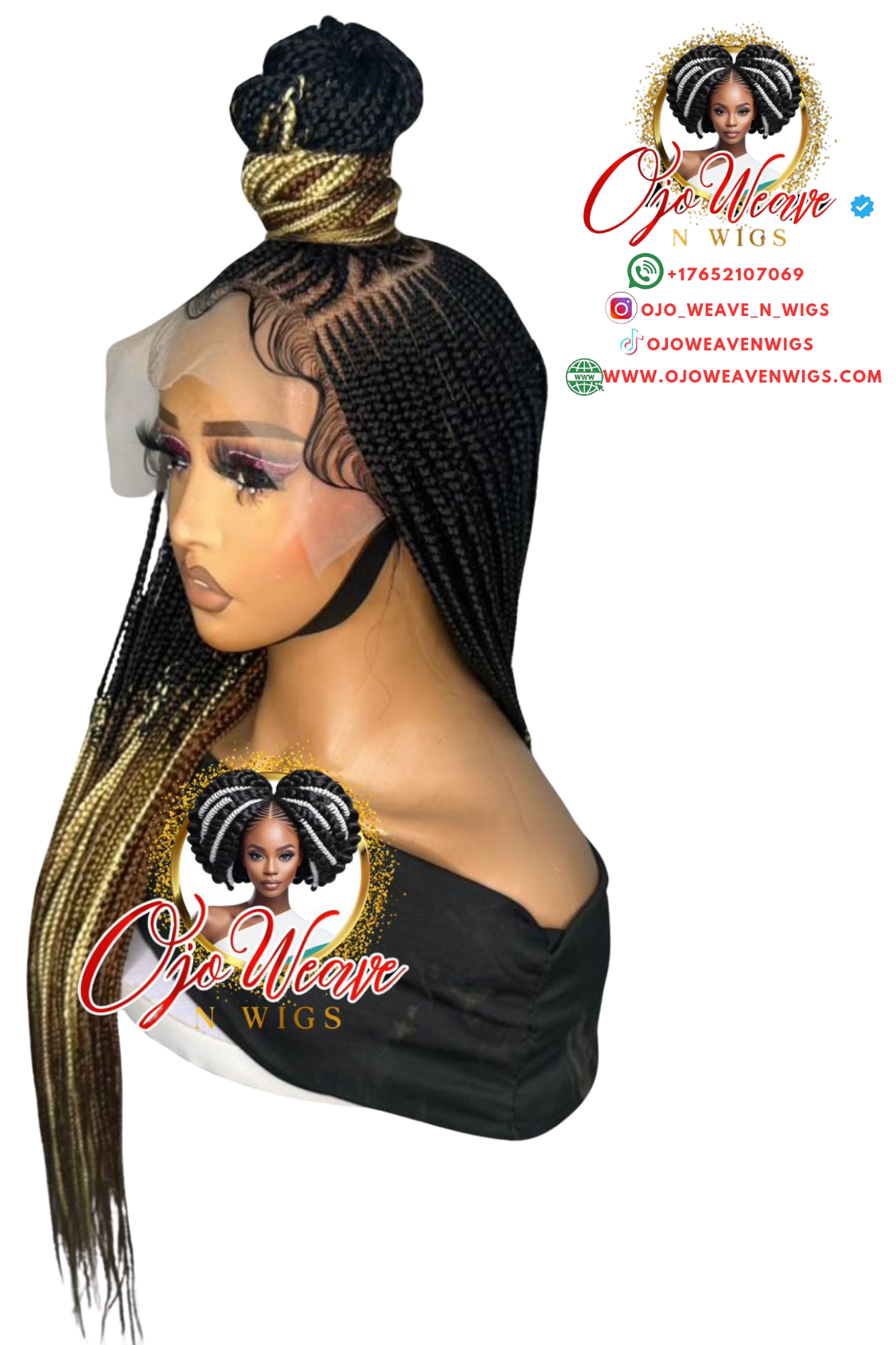 Ewa Unit 13x6 Braided Top Ponytail Wig Ready to Ship