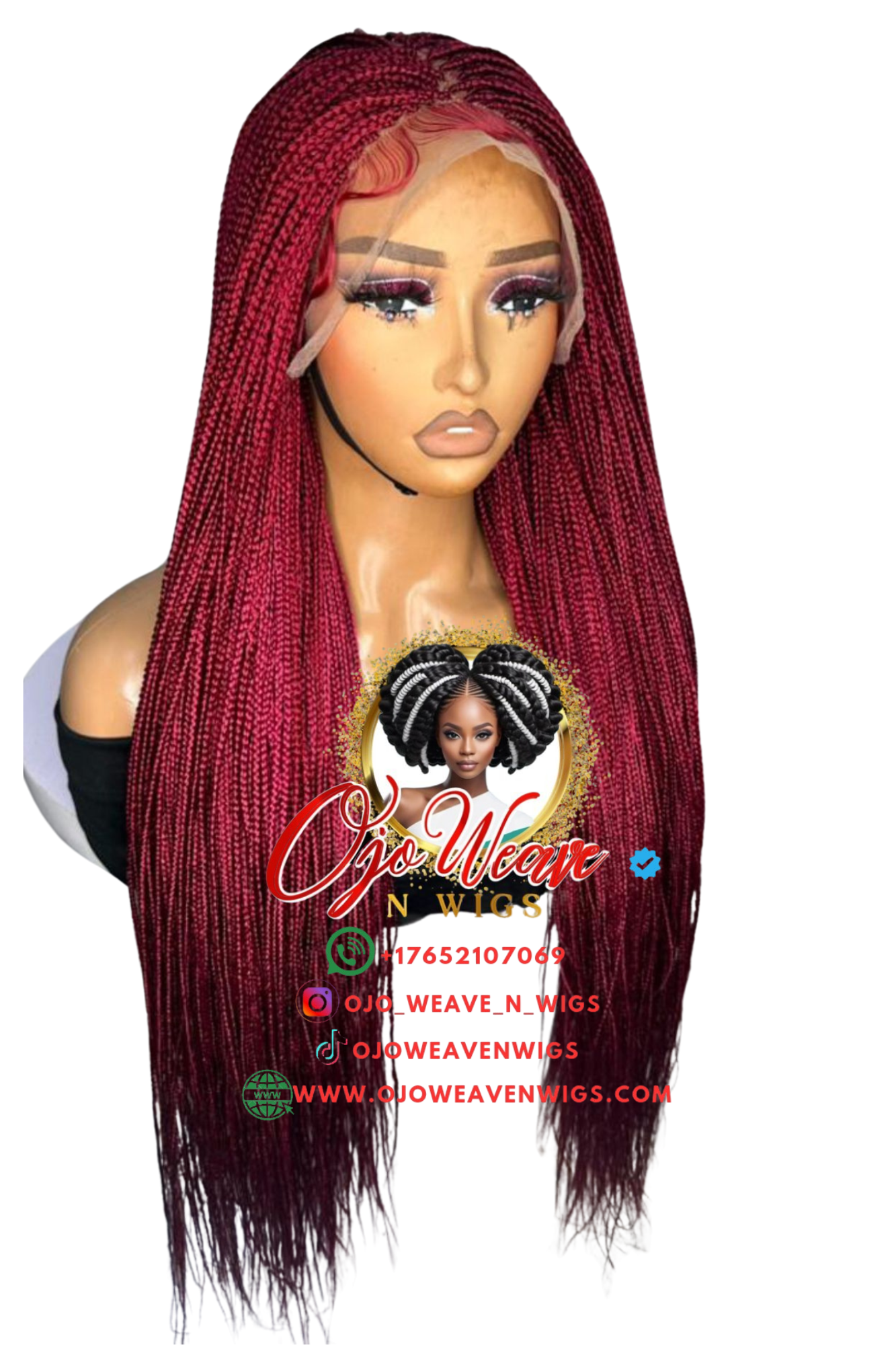 Sara Unit with Micro Braided Box Wig Ready to Ship