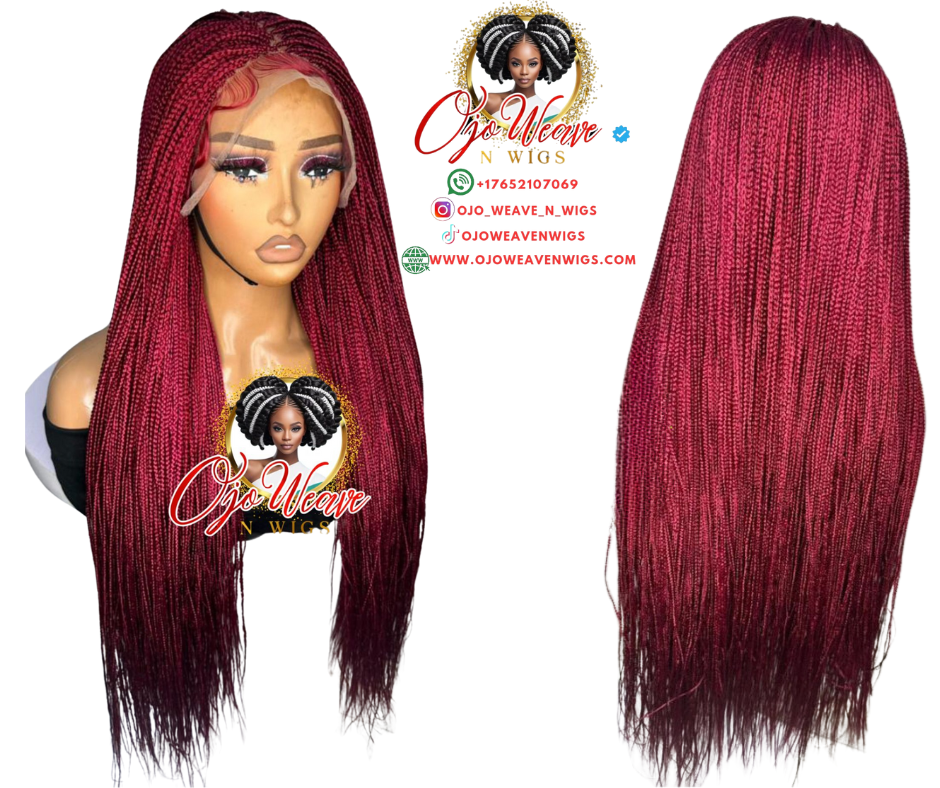 Sara Unit with Micro Braided Box Wig Ready to Ship