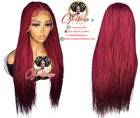 Sara Unit with Micro Braided Box Wig Ready to Ship