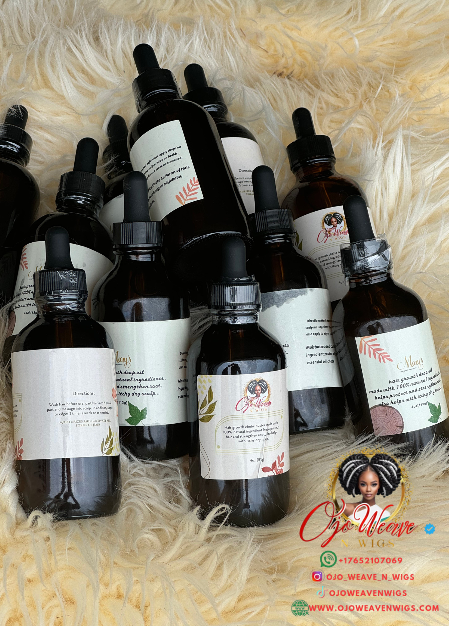 Mary’s Hair with 6oz Miracle Hair Growth Oil