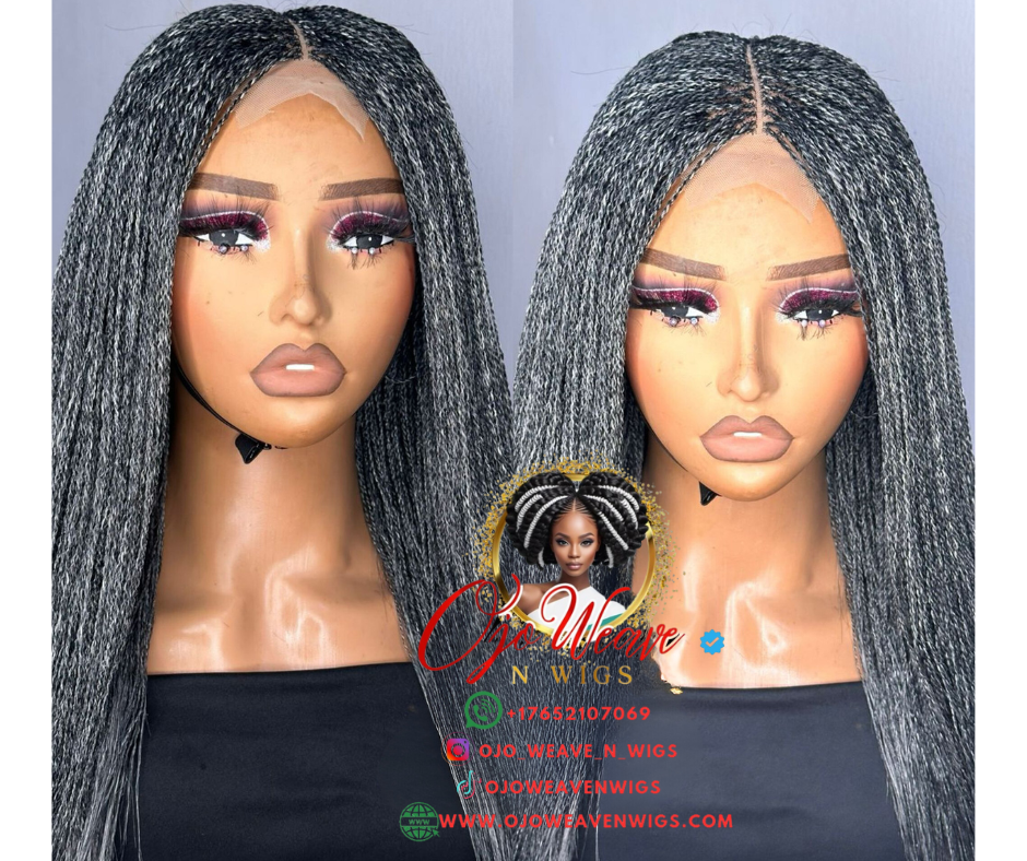 Cooky Unit Glueless Micro Twist Braided Wig Made to Order