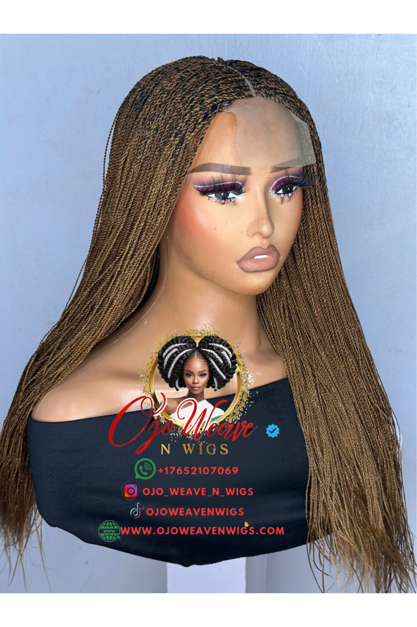 Cooky Unit Glueless Micro Twist Braided Wig Made to Order