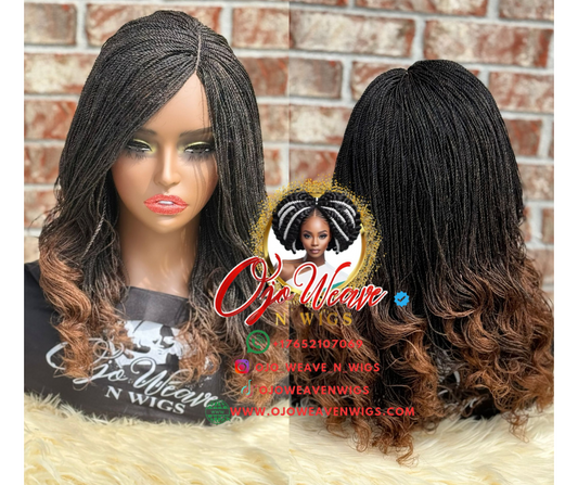 Lady B with Ultra Lightweight Micro Curly Wig Ready to Ship