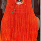 Esther Short Color Orange with Closure Wig Ready to Ship