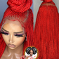 Ewa Ket Color Red Frontal Wig Pre Order