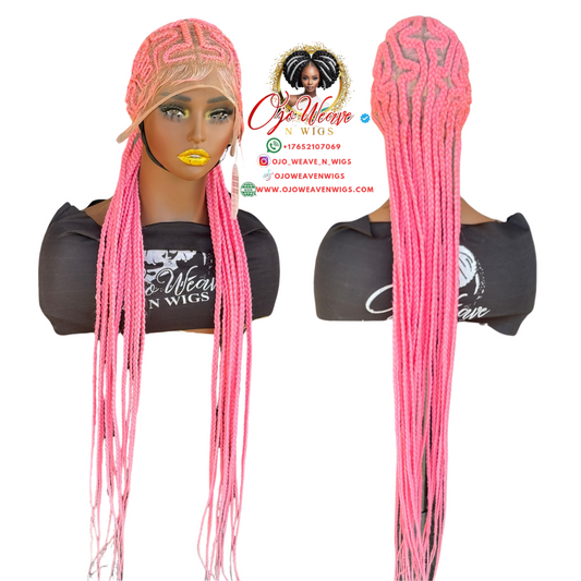 Kenny Unit Full Lace Wig 28/30 Inch Color Pink Ready to Ship